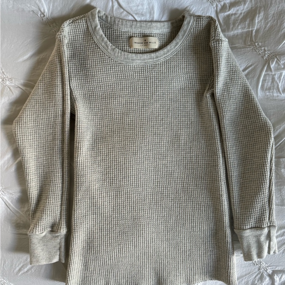 Imogene + Willie Waffle Thermal Crew in Ash